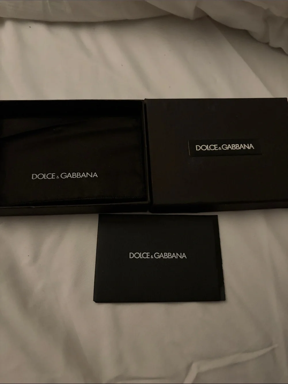 Dolce & Gabbana Black Leather Slim Card Holder with Logo